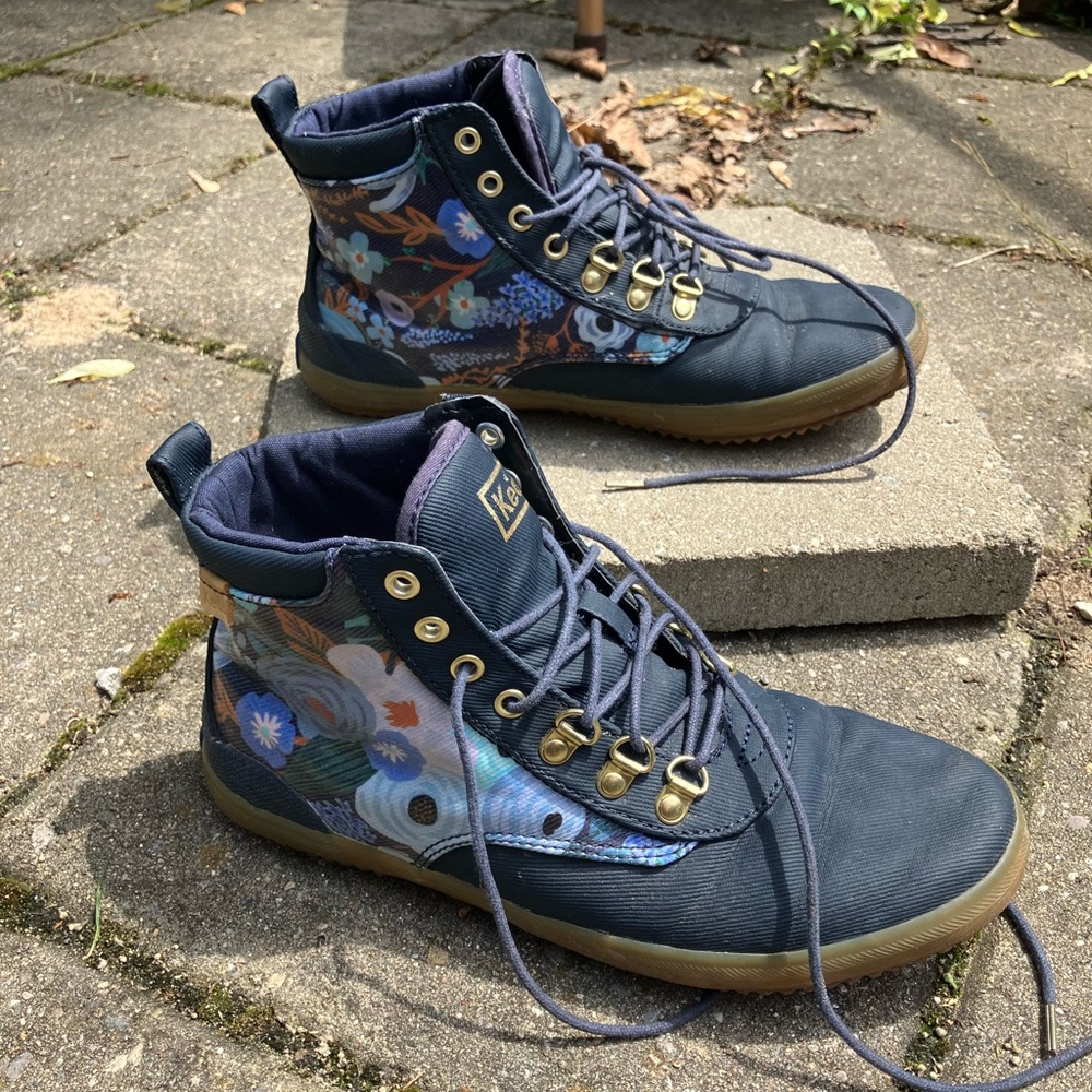 Keds, ankle boot, waterproof, floral, lace up
